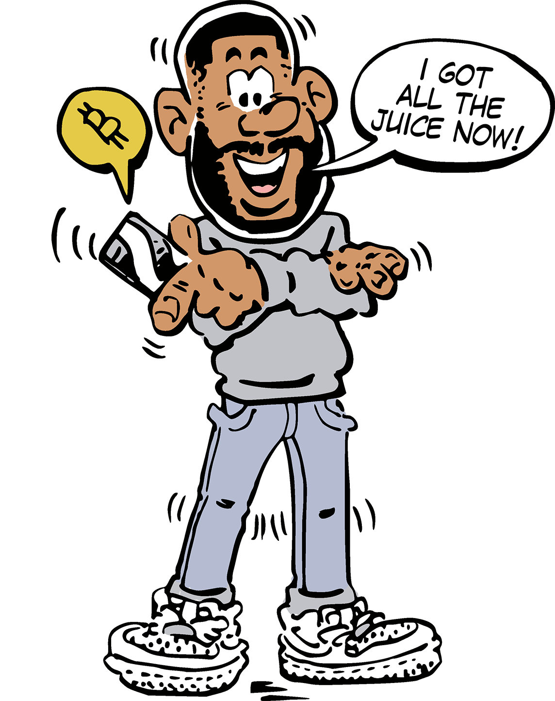 Cartoon character of a man