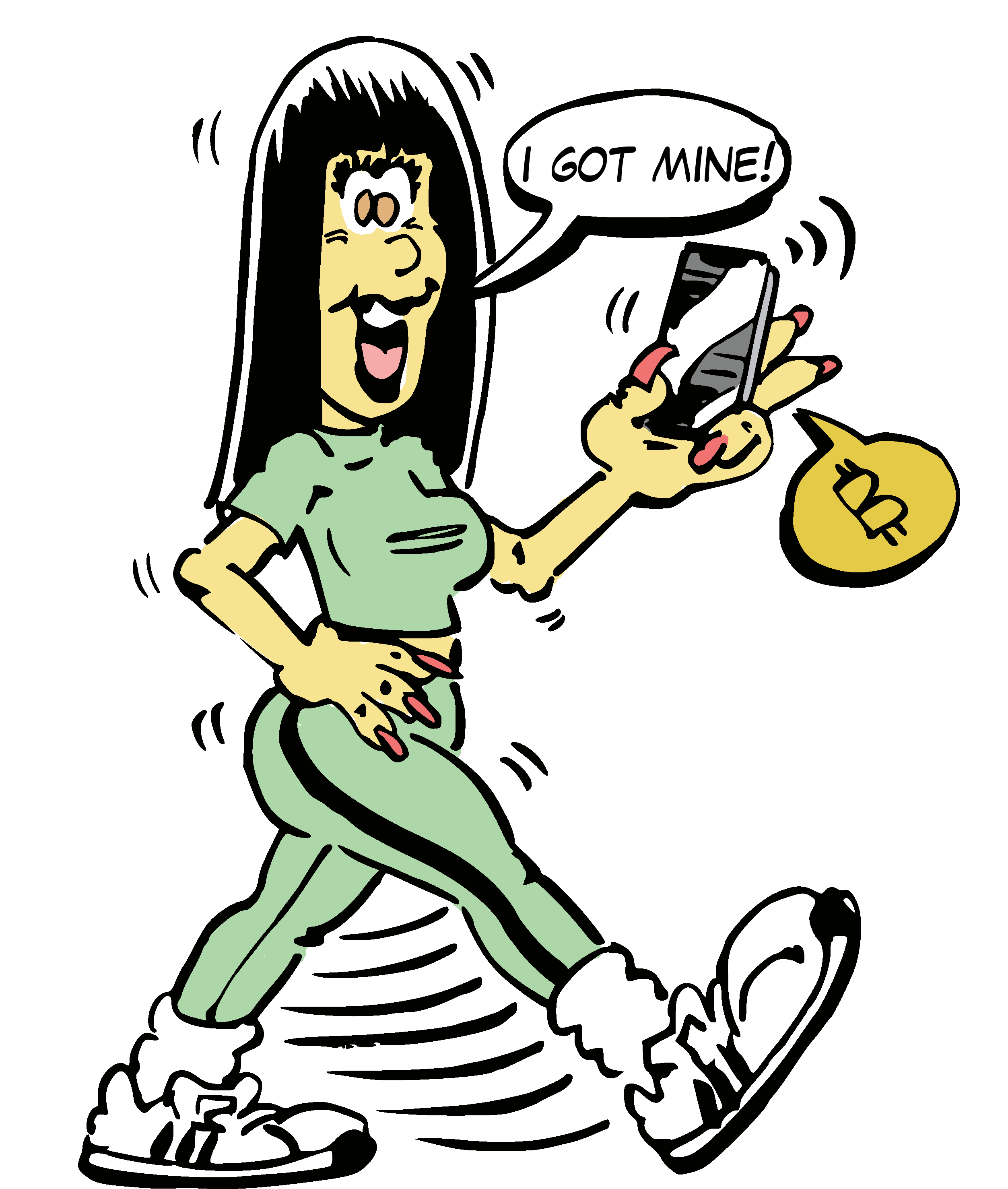 Cartoon character of a woman